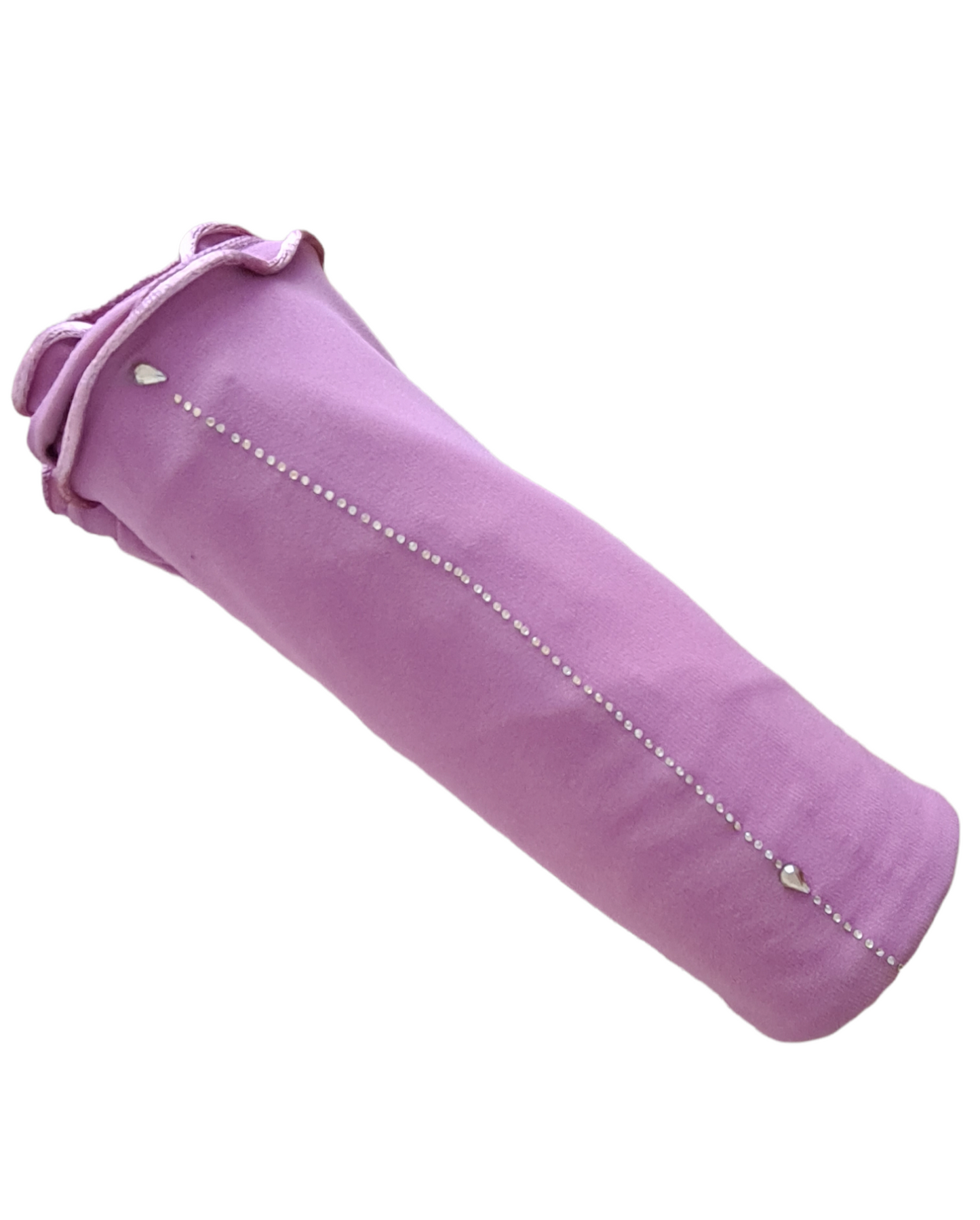 Premium jersey scarf met steentjes en lint