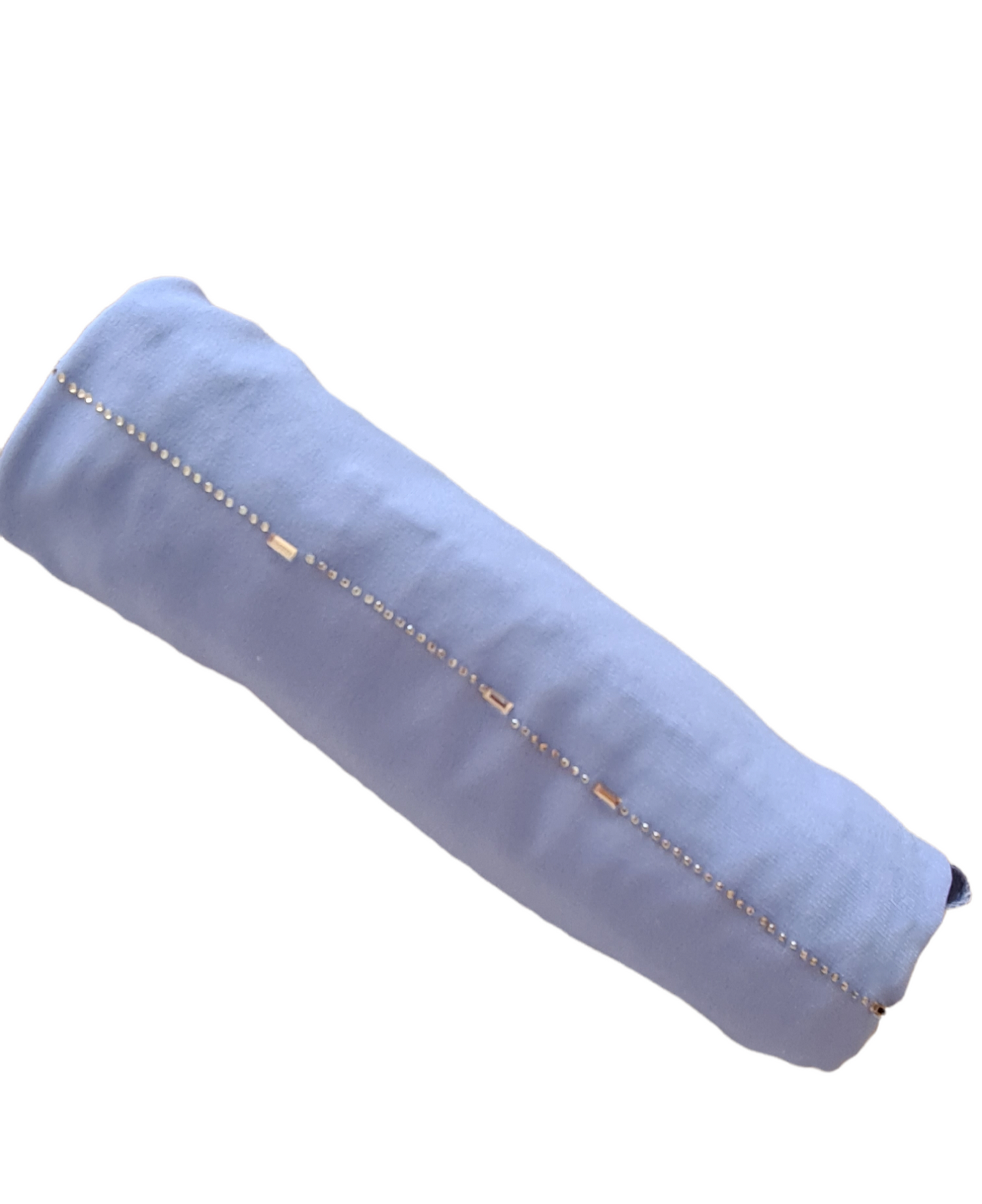 Premium jersey scarf met steentjes en lint
