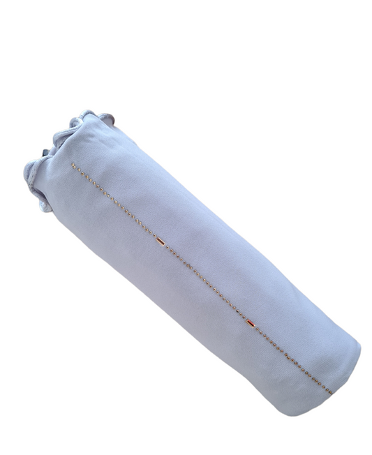 Premium jersey scarf met steentjes en lint