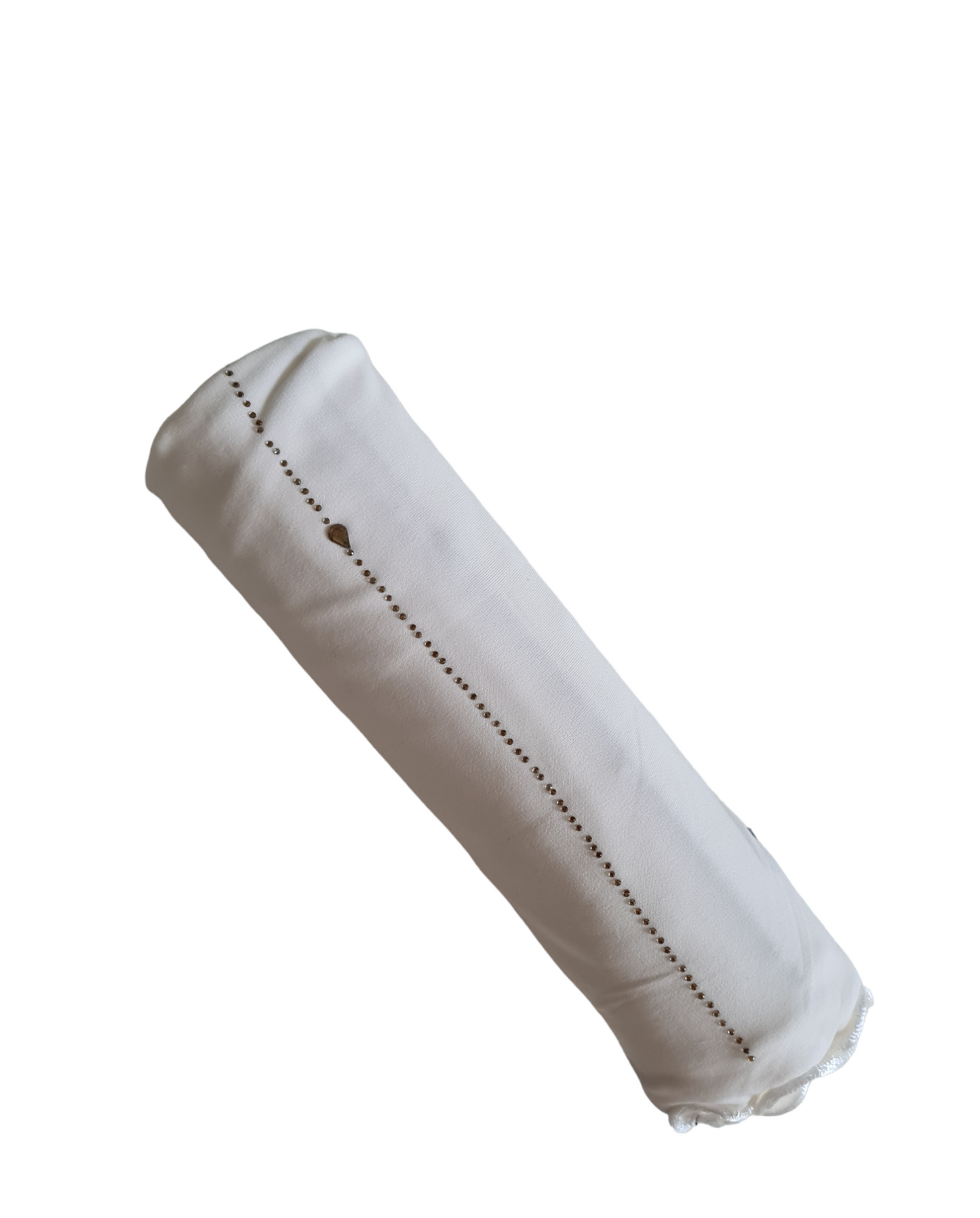 Premium jersey scarf met steentjes en lint