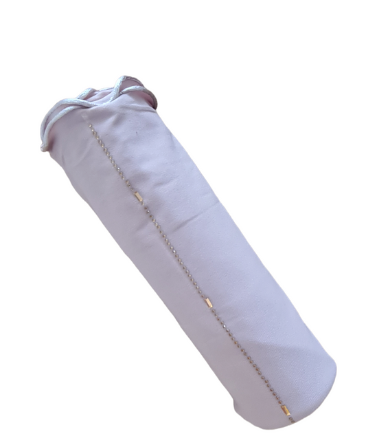 Premium jersey scarf met steentjes en lint