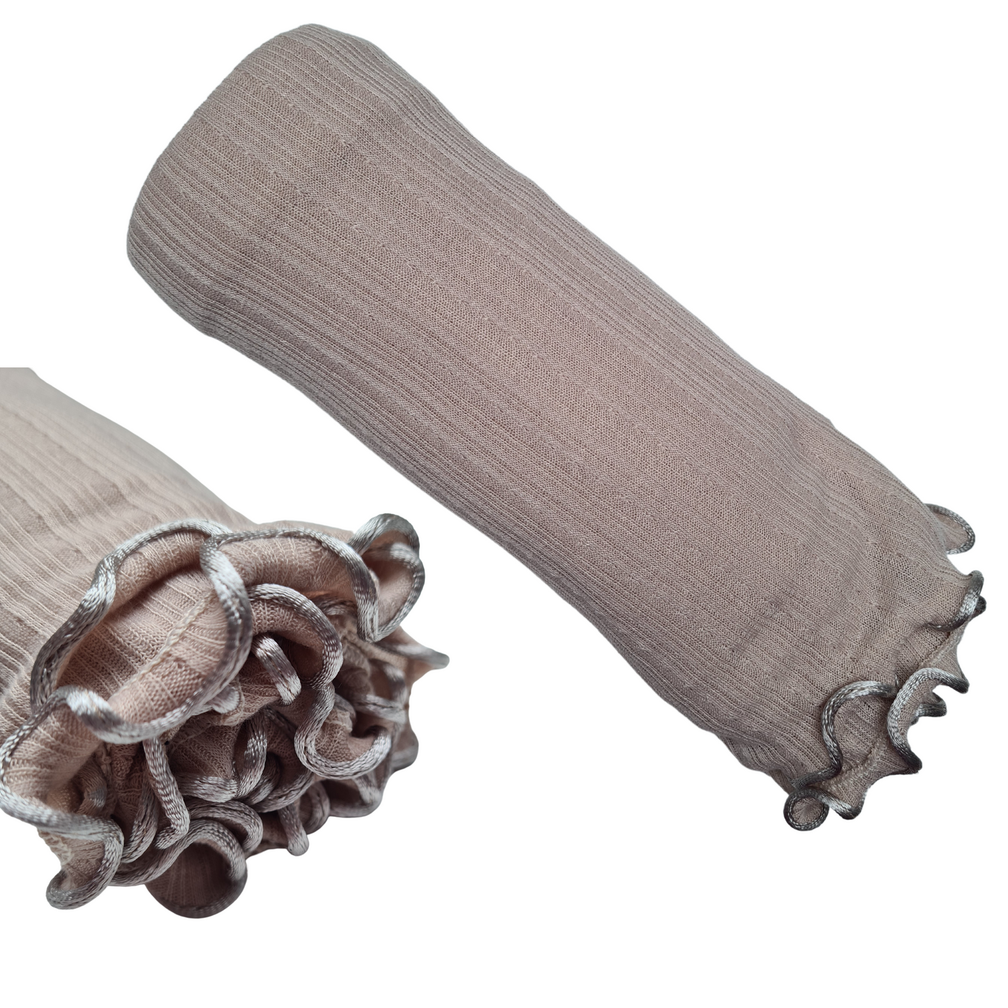 Ribbel Jersey Scarf Met Lint