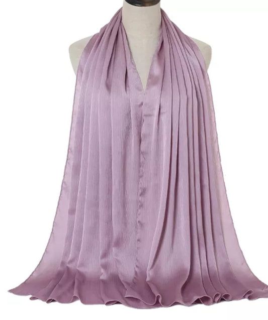 Crinkle chiffon hijab satijn